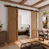 CCJH 6.6FT Sliding Barn Door Hardware Kit, Heavy Duty, Smoothly
