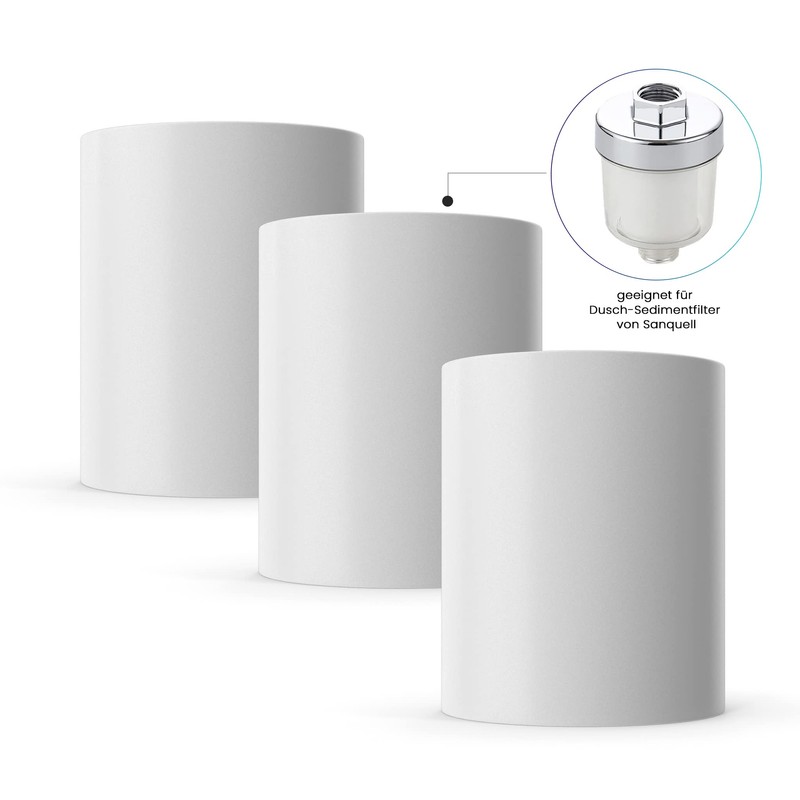3 x shower sediment filters, replacement set for shower sediment