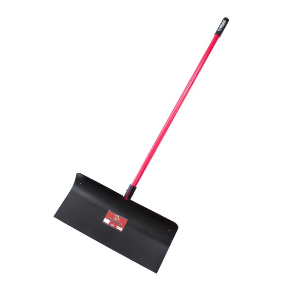 Bully Tools 92816 24" Steel Snow Pusher with Fiberglass Long