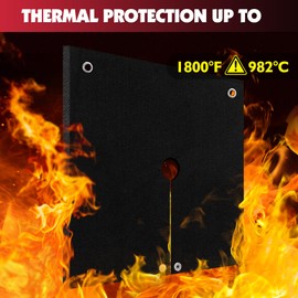 HVAC Tools Welding Blanket Fireproof, 1/5in(5mm) Opening Shape Soldering Mat, Welding Shield for Torch, Flame Protector, Welding Pad for Plumbing, Solder Plumbers HVAC Torch Protector