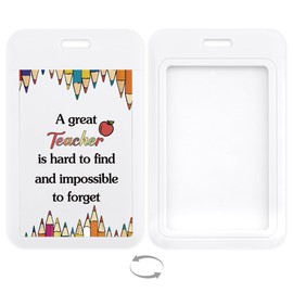 MystiCharm Thank You Teacher Gifts End of The Year Christmas Stocking Fillers Back to School Retirement Leaving End of Term Graduation Appreciation Badge Card Holder Presents for Best Teacher