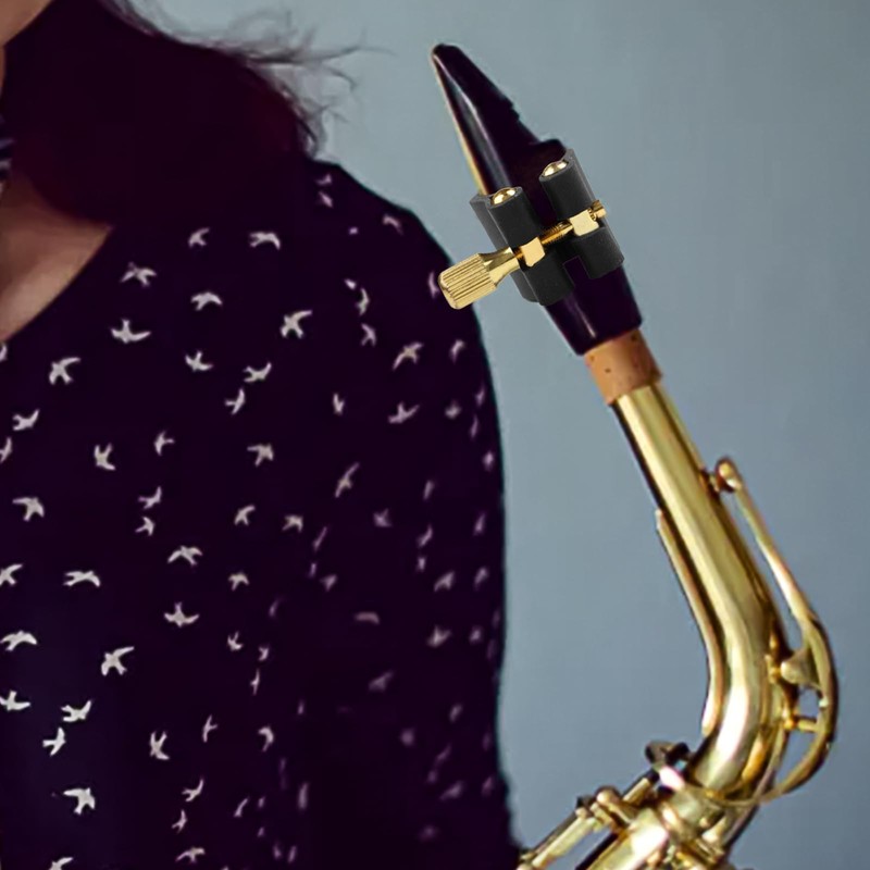 Alto Saxophone Ligature Fastener Compact Durable artificial Artificial Leather for