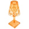 LED Crystal Table Lamp Transparent Prism Dimmable Desk Lamp USB