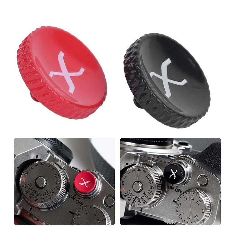 Topiky 2 Piece Aluminum Alloy Camera Shutter Release with Rubber