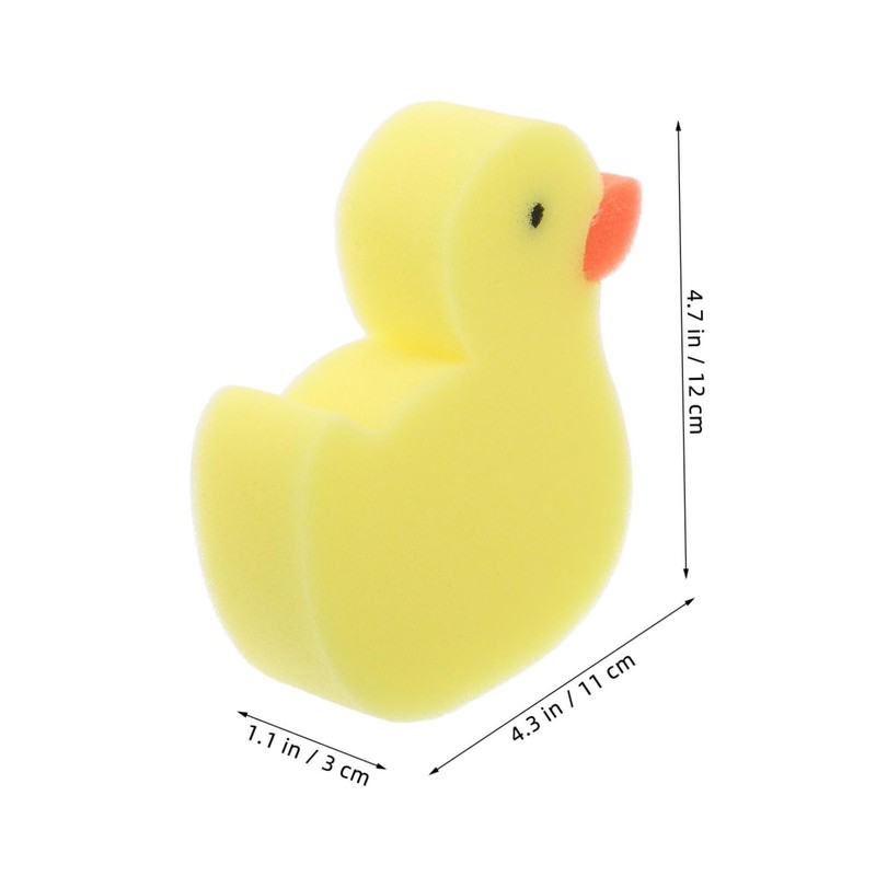 Baluue 4pcs Duck Shaped Bath Sponge Gentle Exfoliating Body Scrubbers