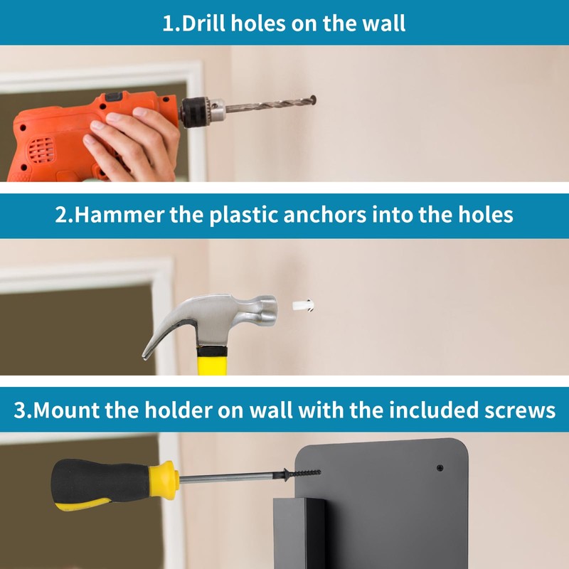 Sanbege Cable Tie Organizer Holder with Screws, Metal Zip Tie