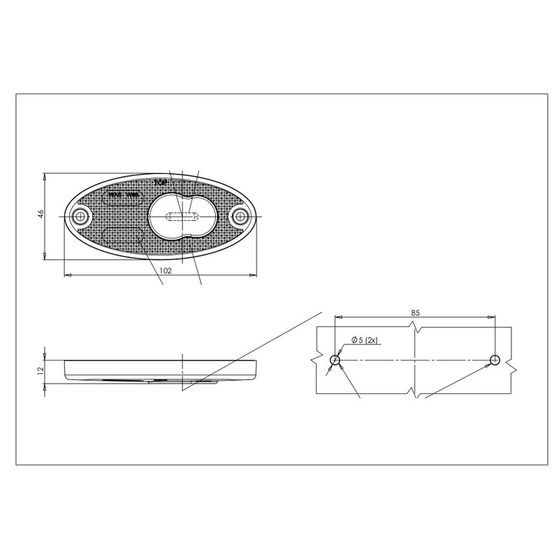 WAS IST WAS Orange LED Outline Light Side Light E20