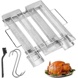 UMIWE Cold Smoke Generator, Stainless Steel Smoking Snail, Incense Spiral with Handle, Cold Smoke Generator for Smoker, Food Smoker Smoke Generator for BBQ