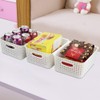 NICESH 6-Pack White Plastic Small Storage Baskets, 10" x 7.7"
