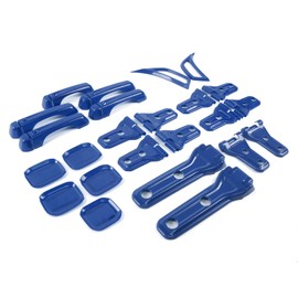 JeCar Exterior Trim Kits Door & Hood Hinge Covers Door Handle Side Vent Tailgate Hinge Trim Covers Exterior Accessories Compatible with Jeep Wrangler JL JLU 2018-2023 2/4 Doors, Blue