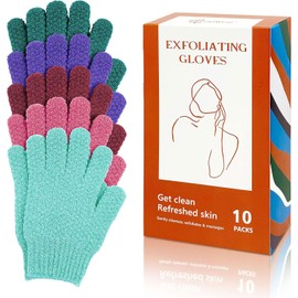 Evridwear- Piel fresca: usa estos guantes exfoliantes para exfoliar de manera suave y eficaz las capas de piel muerta e impurezas de la superficie del cuerpo. Enjabónate con tu gel de baño o jabón fav