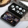 Glow in The Dark Flower Metal Dice, DNDND 7 PCS