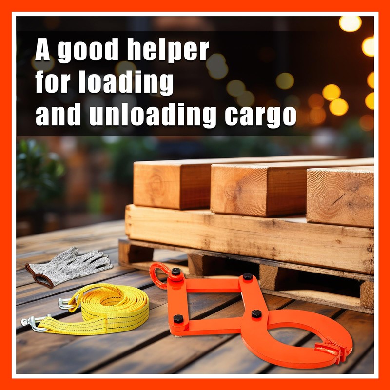 3T/6615 LBS Truck Pallet Puller Clamp Kit Pallet Puller Clamp