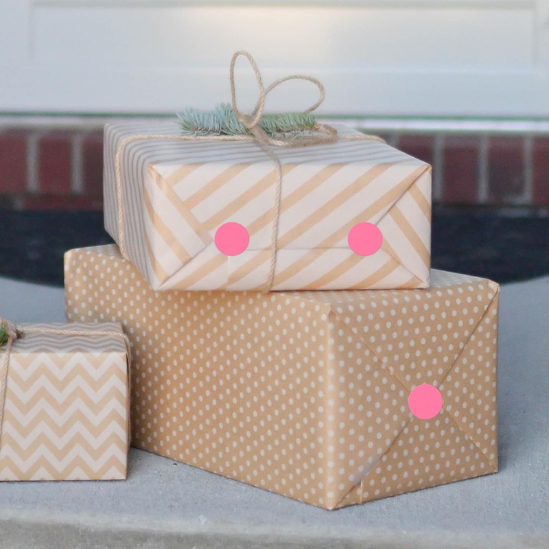 Round Stickers Pink 13mm Circle Labels with Color Coding Dot