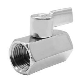 Beduan Mini Ball Valve Stainless Steel(316) 3/8" NPT Female x NPT Female Mini Ball Shutoff Valve