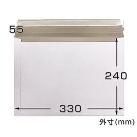 Cardboard Envelopes, A4 Size, Click Post, Compatible with Yu Packet, 13.0 x 9.4 inches (330 x 240 mm), Open Zipper, Double Sided Tape Included (Set of 10)