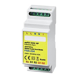 Eutonomy euFIX S224NP Adaptor for DIN Rail for FIBARO Double Smart Module without Buttons