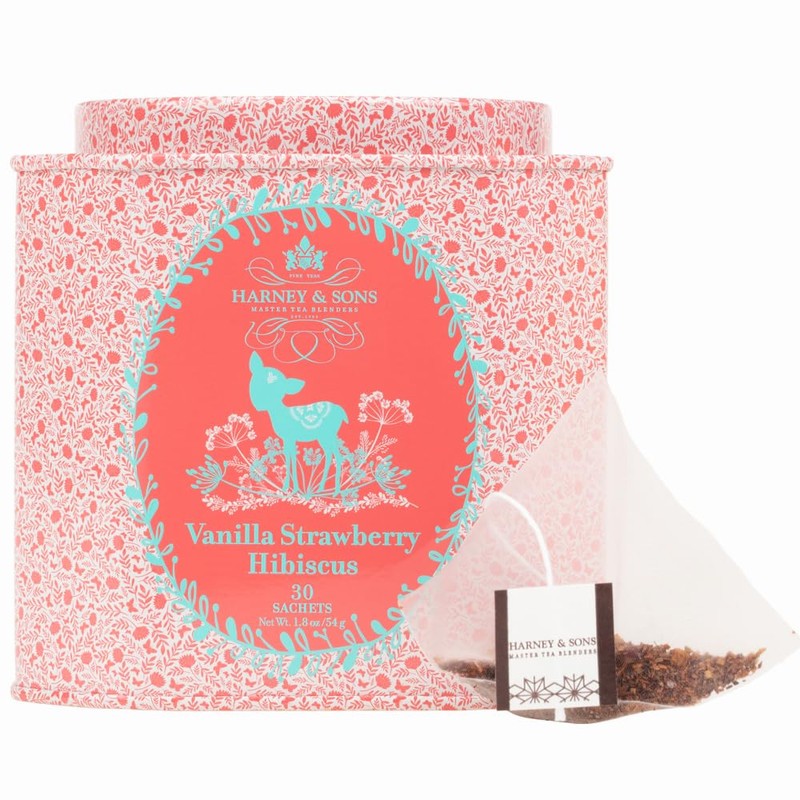 Harney & Sons Organic Vanilla Strawberry Hibiscus Tea | 30ct