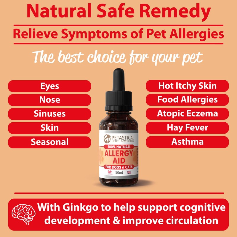 Petastical Allergy Aid for Dogs, Antihistamine for Cats, Allergy Relief,