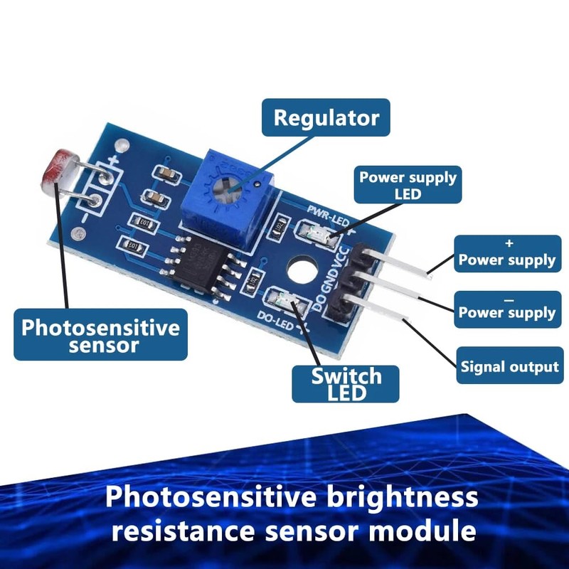 DollaTek 3pcs Digital Light Intensity Sensor Module Photoresistor Photoresistor for