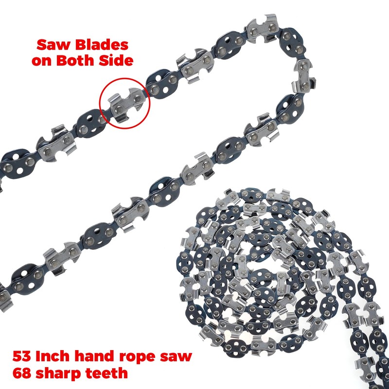 53 Inch Rope Saw High Reach Tree Limb Hand Rope