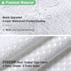 Dynamene Long White Fabric Shower Curtain - Waffle Textured Tall