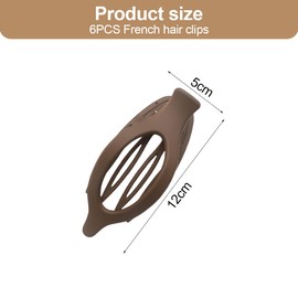 OHREN 4 Stück Haarklammern für Damen,Französisches Haarspangen Flach Sicherer Halt Innenzähne Haar Krallen Rutschfeste Haarklammer Starker Halt Groß Haarklammer für Dünnes Haar und Dickes Haar