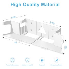 KINEEPLE 2in1 Wall mounting Kit for Starlink Gen3 Router Mount and Starlink Power Supply Mount Bracket Holder,Stability Protection for StarLink Gen 3 Router Wall Mount and Power Supply (White)