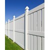 QWORK 4 Pack 5" Vinyl Fence Post Cap in Gothic