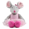Schaffer 5650 Plush Ballet Mouse, Grey/Pink, XS - 16 cm
