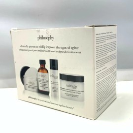Philosophy Miracle Worker Miraculous Anti-aging Trial Kit (4 pcs) New In Box