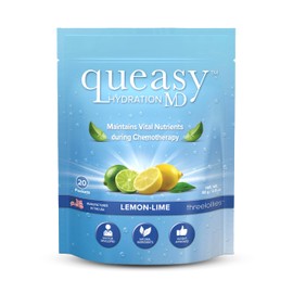 Three Lollies Queasy Hydration MD Packets - Natural Digestive Support During Treatment, Rehydrates, Eases Nausea & Replaces Nutrients - 20 Packets