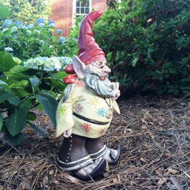 homestyles 1970's Hippie Dude Jerry G Gnome Home and Garden Statue Figurine