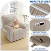 MAXIJIN Oversized Recliner Chair Covers Velvet Plush 4 Piece Stretch