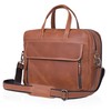 18 Inch Full Grain italian Leather Briefcase for Men, Top