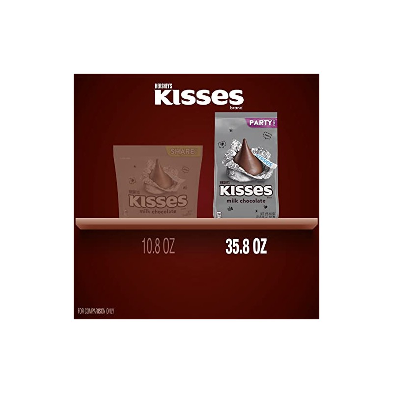 HERSHEY'S HERSHEY'S KISSES Milk Chocolate Candy Party Pack, 35.8 oz