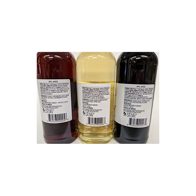 Lars Drink Concentrate - 3 pack - Lingonberry, Elderflower, Black