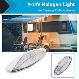 MAX COOL Caravan Halogen Light Lamp Suitable for Caravan RV Motorhome Awning Light 9-12V Motorhome Exterior Lighting