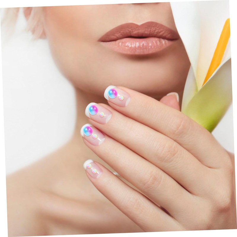 Operitacx Shiny Resin Pearls Flatback Beads Rhinestones Versatile Craft Supplies