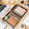 DoubleFill 2 Pcs Wooden Letter Trays Wood Letter-Size Desk Organizer
