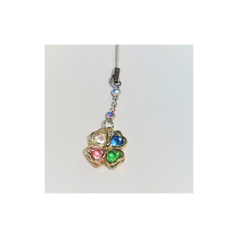 Mode De La Casa Crystal Four Leaf Clover Strap, 3.5