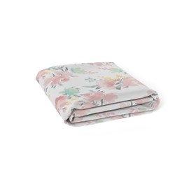 Kushies Baby 100% Breathable Cotton Percale Baby Crib Sheet, Fully Elasticized - Made in Canada 28" x 52" Multi Watercolour Flowers
