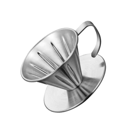 Operitacx Stainless Filter Cup Manual Hand Drip Strainer for Brewing Shape Design for Flavor Control Reusable Easy to Clean for Coffee Lovers