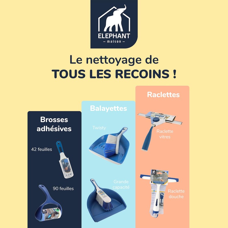 Elephant Shower Squeegee with Brush Squeegy