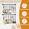 Black Steel-made Kitchen Utensil Rack Organizer Wall-mounted Pot Pan Wall