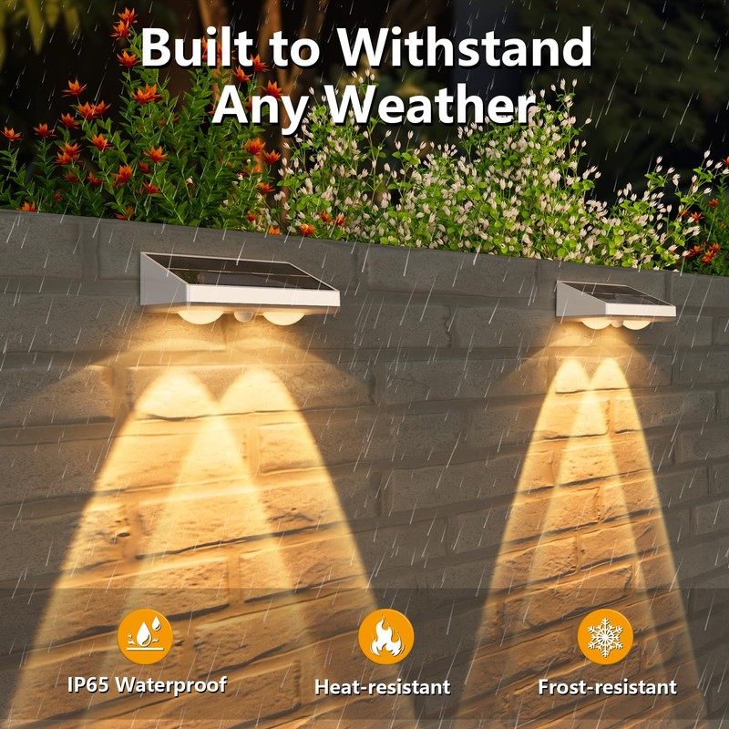 NIORSUN Solar Fence Lights,12 Pack Solars Deck Light,Warm White Color,Outdoor