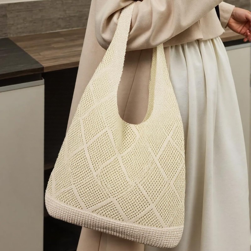 Beach Bag for Women, Beach Bag, Beige, 58 x 37