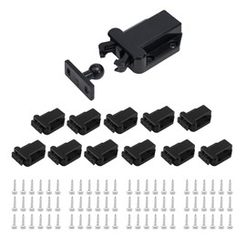 12 Pcs Touch Release Catch for Cupboard, Push to Open Cupboard Latches, ABS Push Latch for Cupboard and Drawer for Furniture cabinets
