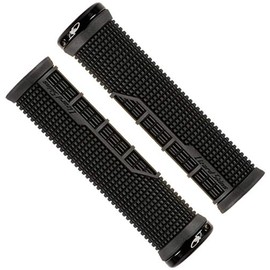Lizard Skins Machine Lock-On Mountain Bike Grips - Black, 135mm / Single Side Clamp Locking MTB Bar Part Rubber Handlebar Handle Ride Trail Cycling Cycle Enduro Downhill Hand Comfort Accessories