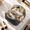 SAILYLENCEY]Travel Makeup Bag - PU leather Waterproof, Large capacityWith divider
